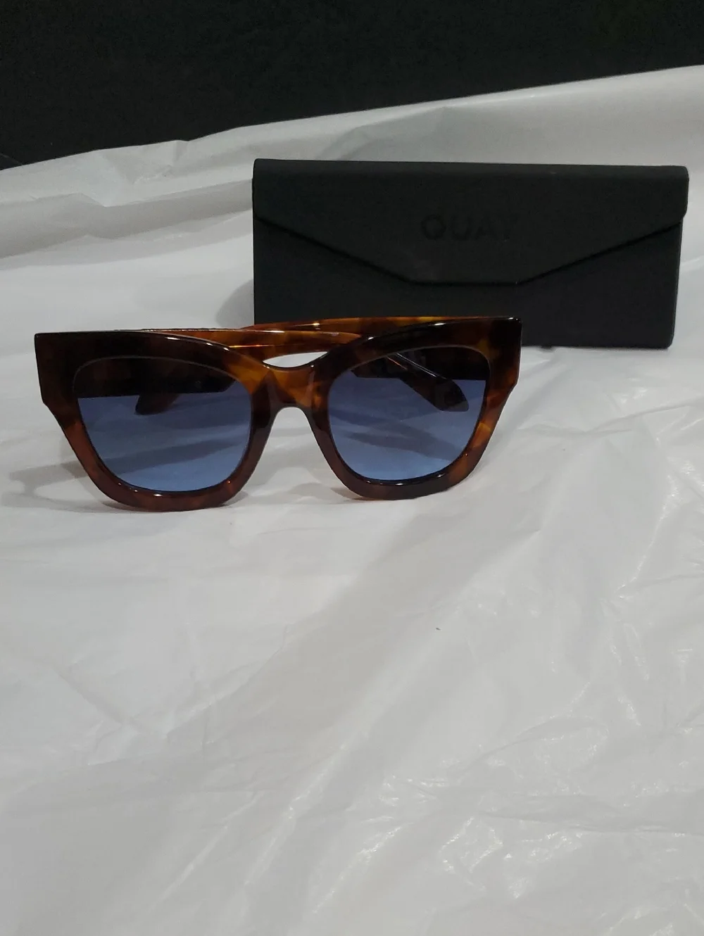Quay Australia By The Way brown tortoiseshell fade lenses Oversized Sunglasses